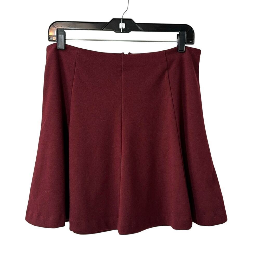Banana Republic NWOT preppy maroon flared flowy swing skirt (B2)